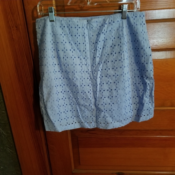 Express blue wraparound miniskirt.  Size 10 - Picture 3 of 6